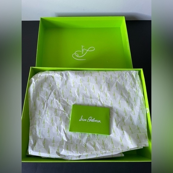 NIB Sam Edelman Candice Faux Leather Square Toe Heels Strappy Sandals - Picture 15 of 15